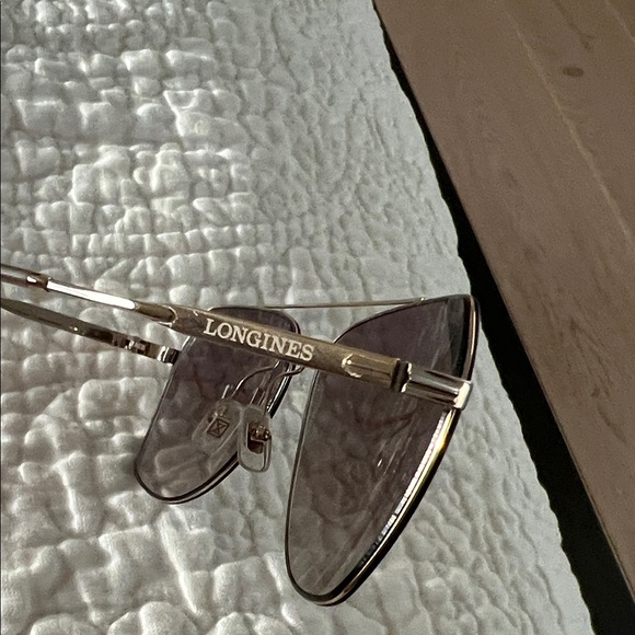 Longines Gold Aviator Sunglasses with Brown Tint main image 9